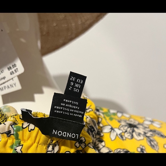 Maggy London Floral Print Yellow A-Line Dress - Picture 9 of 14